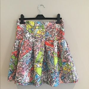 Maeve Paris Map Skirt